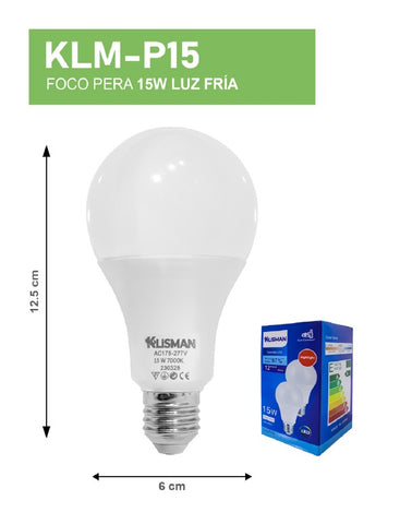 Foco pera 15w P15 - Klisman