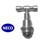 Cabezal p/caño bronce cromado Pesado - Neco
