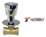 Llave para ducha bronce cromado 1/2" - Tecnimet