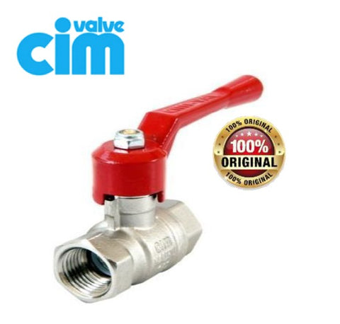 Llave de paso bronce cromado 1/2" - Cim Valve