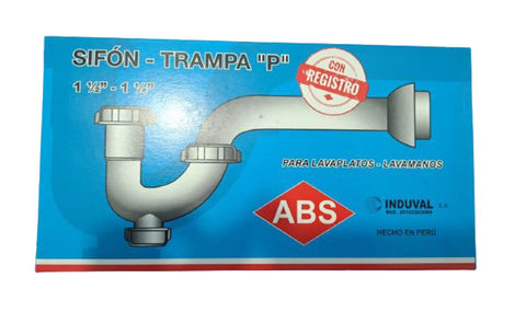 Trampa con registro 1 1/2"  - ABS INDUVAL