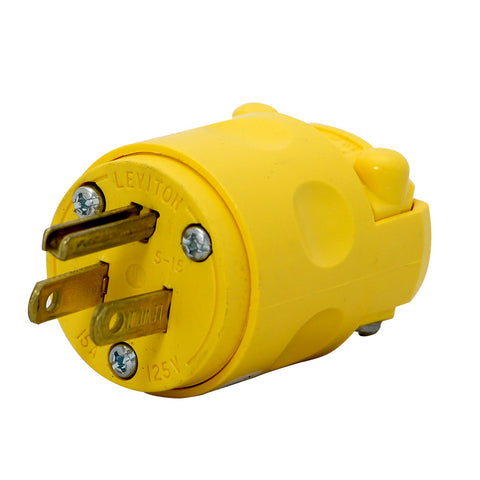 Enchufe 15amp.d/pvc amarillo 515PV - LEVITON