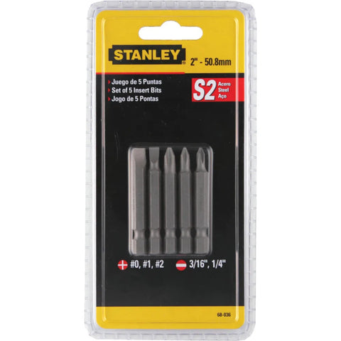 Puntas desarmador 2" #2 jgo x 5pcs 68 024 - Stanley