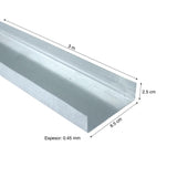 Riel 2 1/2" DRYWALL 65x25x0.45MMx3M - K-LIBRE